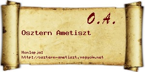 Osztern Ametiszt névjegykártya